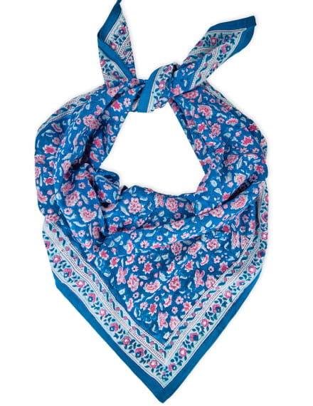 Grand foulard Indien - Edel Aqua