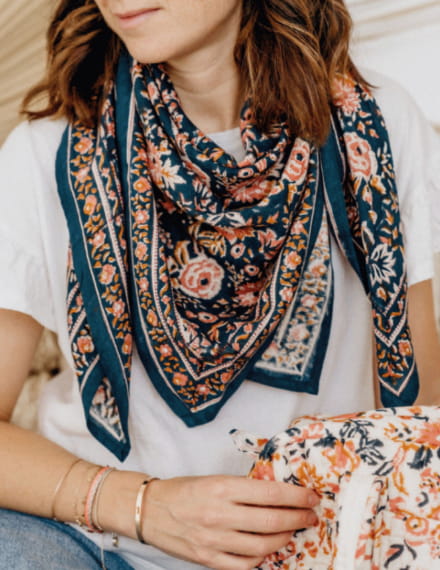 Grand foulard indien - Goa Lagon