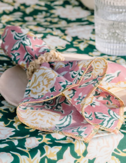 Serviette de table - Bouquet du Matin Dahlia