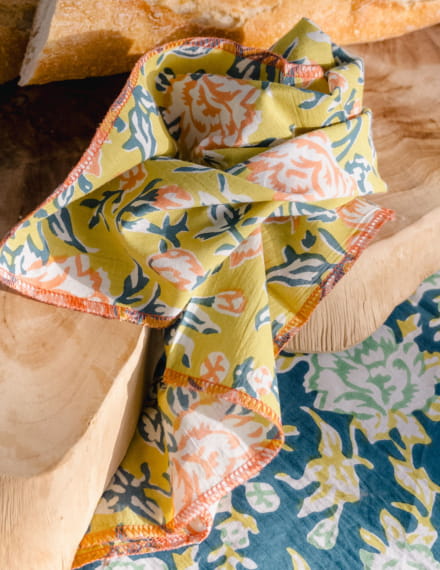 Serviette de table - Bouquet du Matin Mimosa