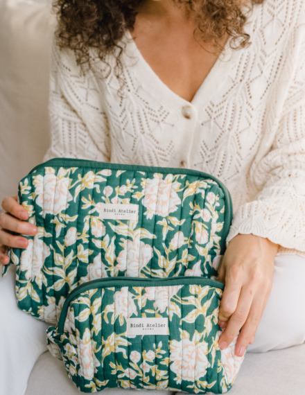 Make up pouch - Bouquet du matin Dahlia