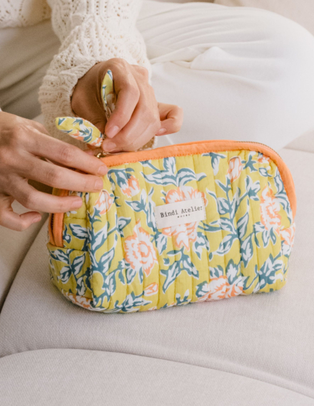 Make-up pouch - Bouquet du matin Mimosa