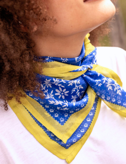 Foulard en soie - Karma Azur