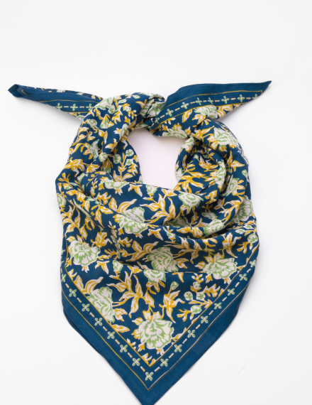 Large Indian Scarf - Garda Bleuet