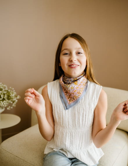 Petit foulard - Garda Bleuet