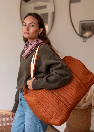 Sac weekend - Sac bowling - Miel - Bindi Atelier - Bindi Atelier