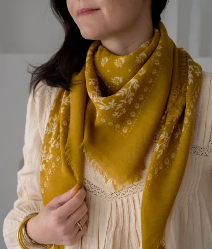 Foulard en laine - Karma Cumin - Bindi Atelier - Bindi Atelier
