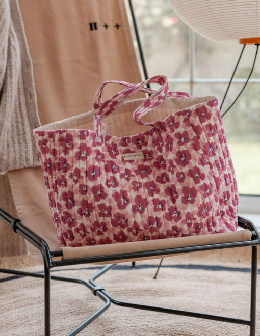 Grand Sac Fourre-tout Rayé En Toile Pour Femme - Grand Sac