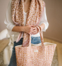 Grand foulard léopard - Bengal Blush