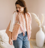 Grand foulard léopard - Bengal Blush