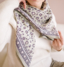 Grand foulard léopard - Bengal Tilleul