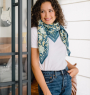 Large Indian Scarf - Garda Bleuet
