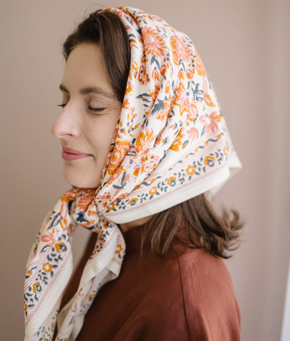 Grand foulard indien - Goa Folk
