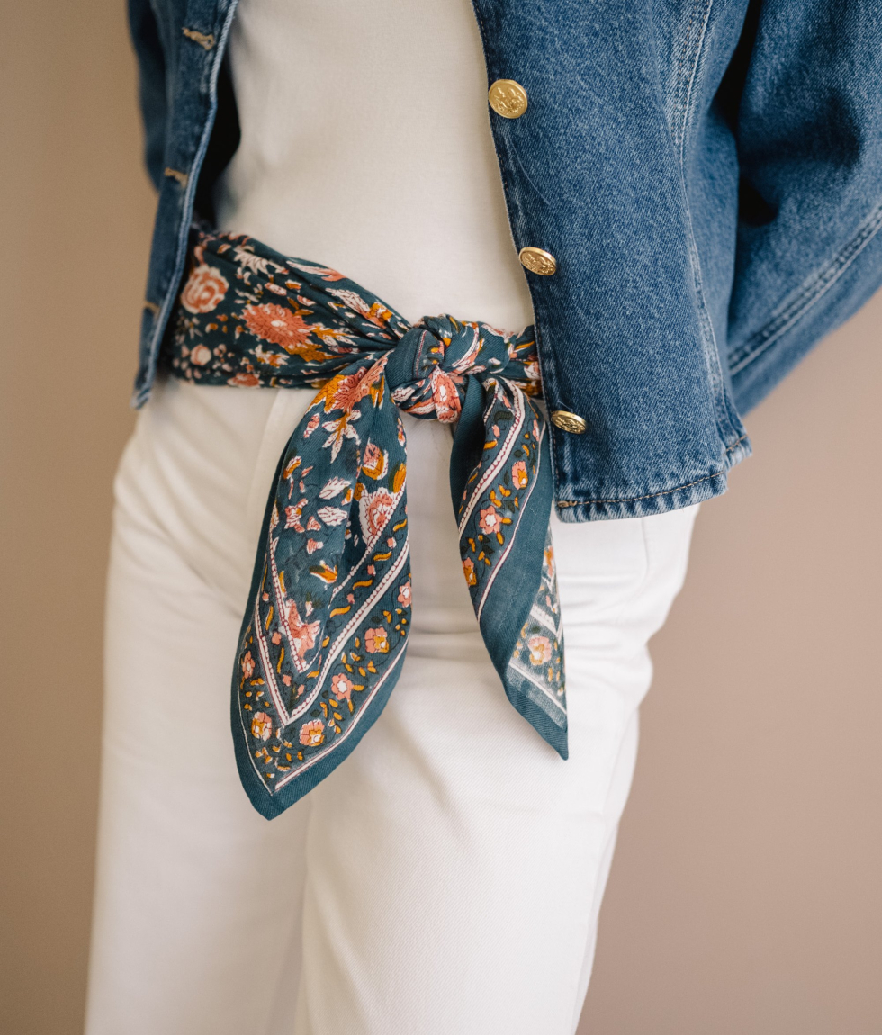 Grand foulard indien - Goa Lagon