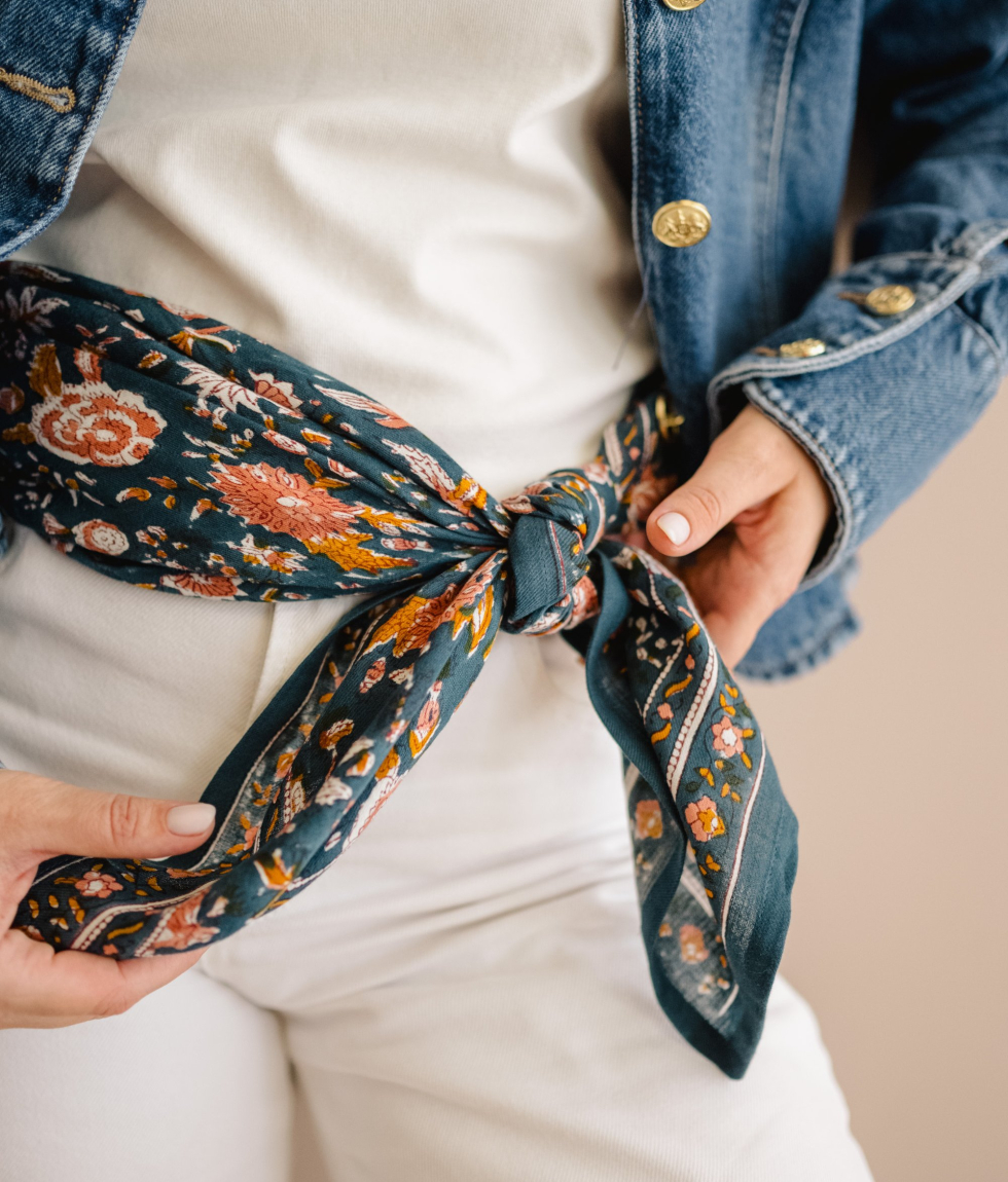 Grand foulard indien - Goa Lagon