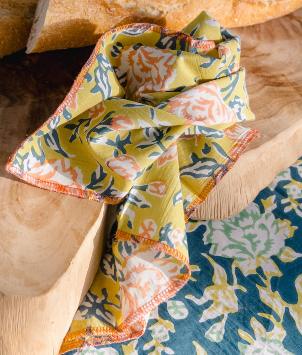 Serviette de table - Bouquet du Matin Mimosa