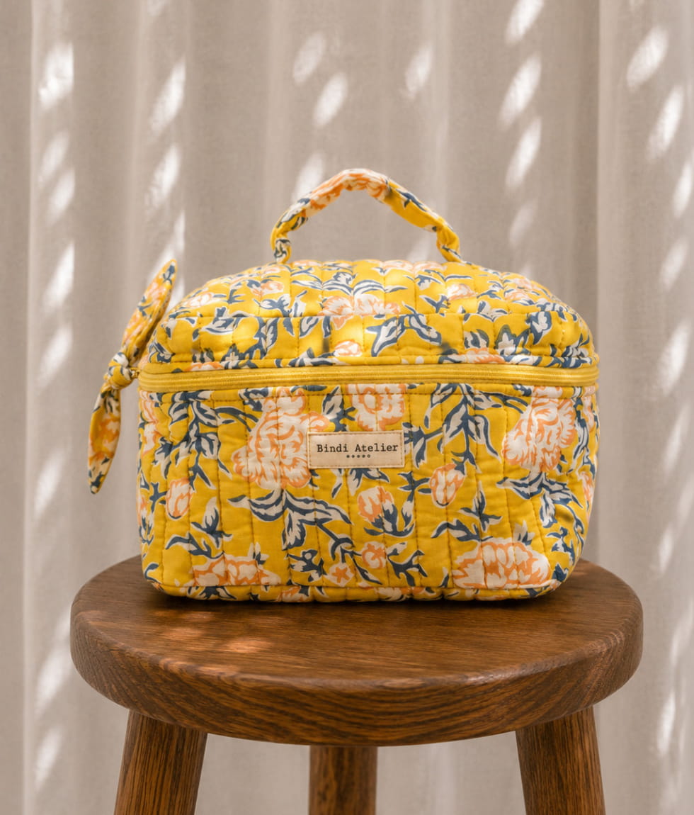 Trousse vanity - Bouquet du matin Mimosa