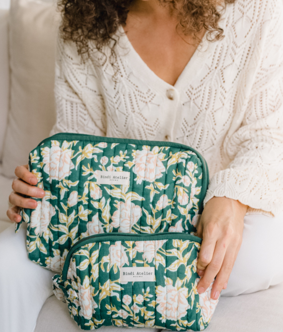 Make up pouch - Bouquet du matin Dahlia