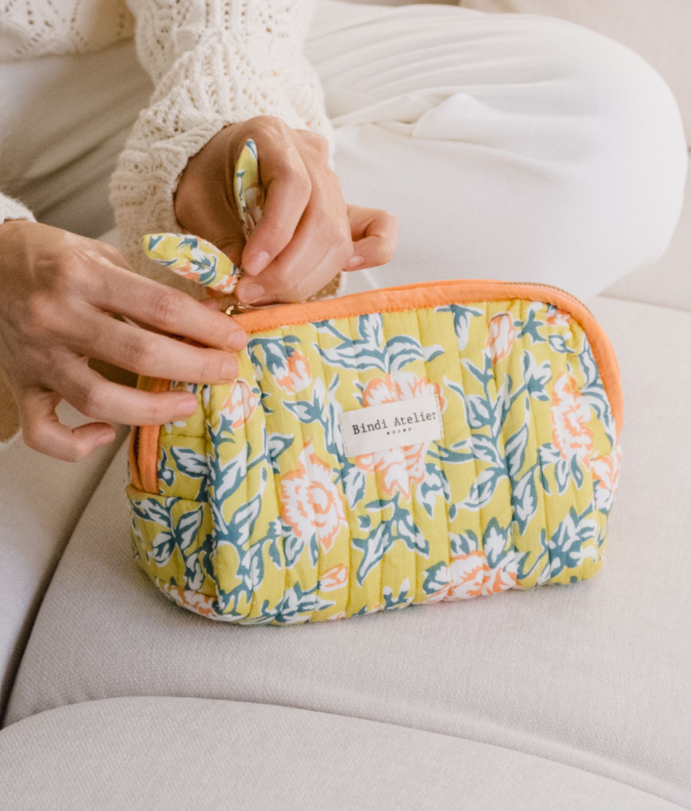 Make-up pouch - Bouquet du matin Mimosa