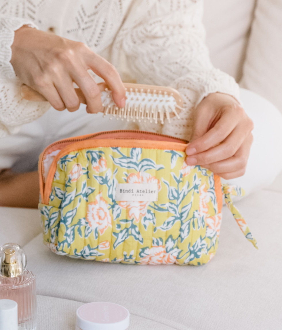 Make-up pouch - Bouquet du matin Mimosa