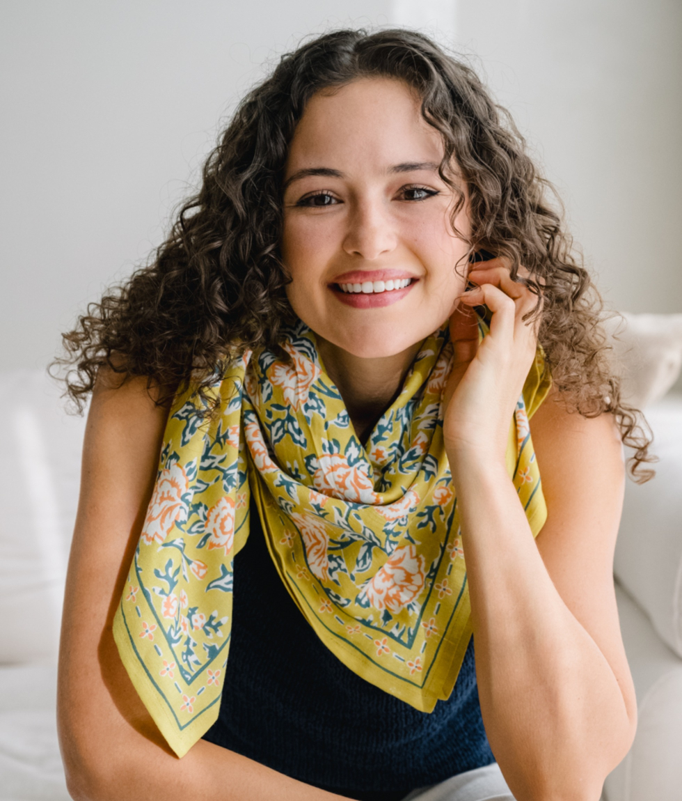 Large Indian Scarf - Garda Bleuet