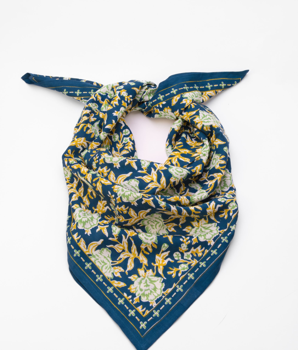 Large Indian Scarf - Garda Bleuet
